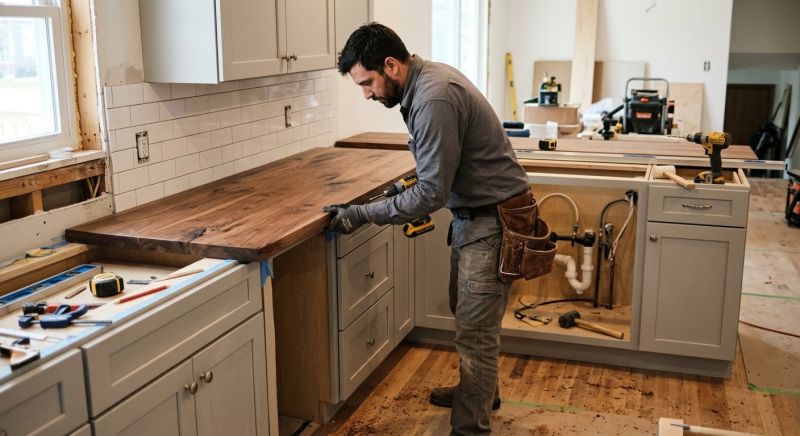 Butcher Block Installation in Santa Rosa, CA