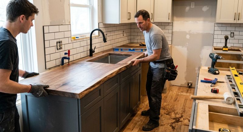 Wood Countertop Installation in Sonoma County, CA