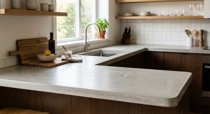 Cement Counter Installation in Sonoma County, CA