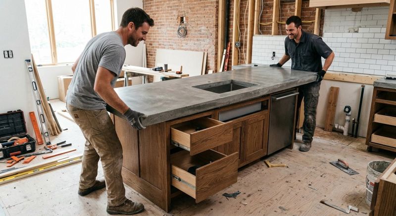 Cement Countertop Installation in Napa, CA