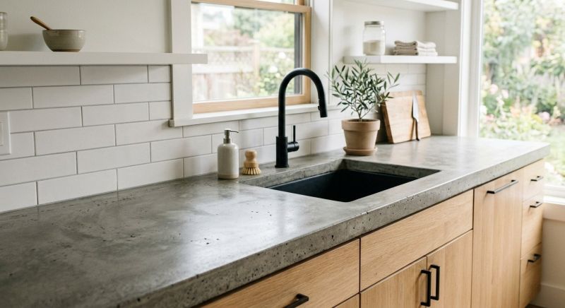 Cement Countertop Installation in Sonoma County, CA
