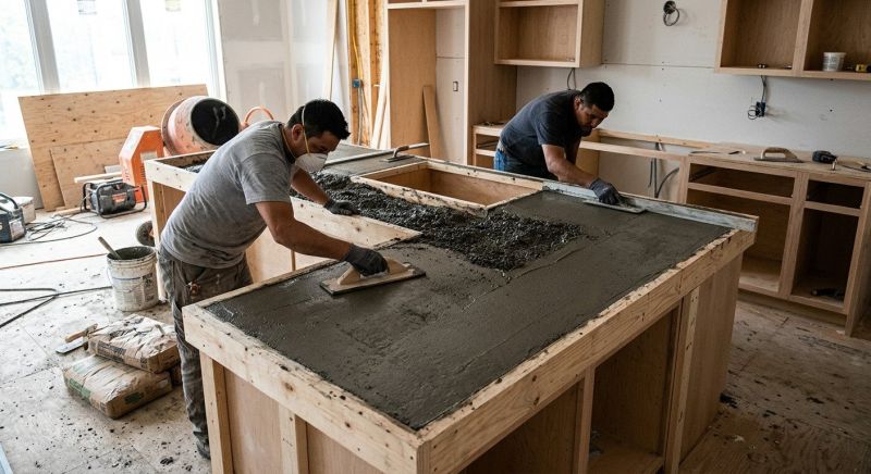 Cement Countertop Pouring in Napa, CA