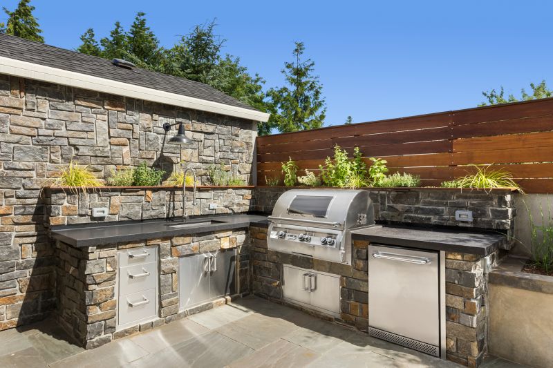 Outdoor Kitchen with Granite