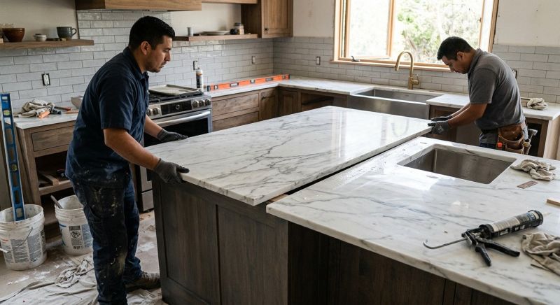 Marble Slab Installation in Santa Rosa, CA