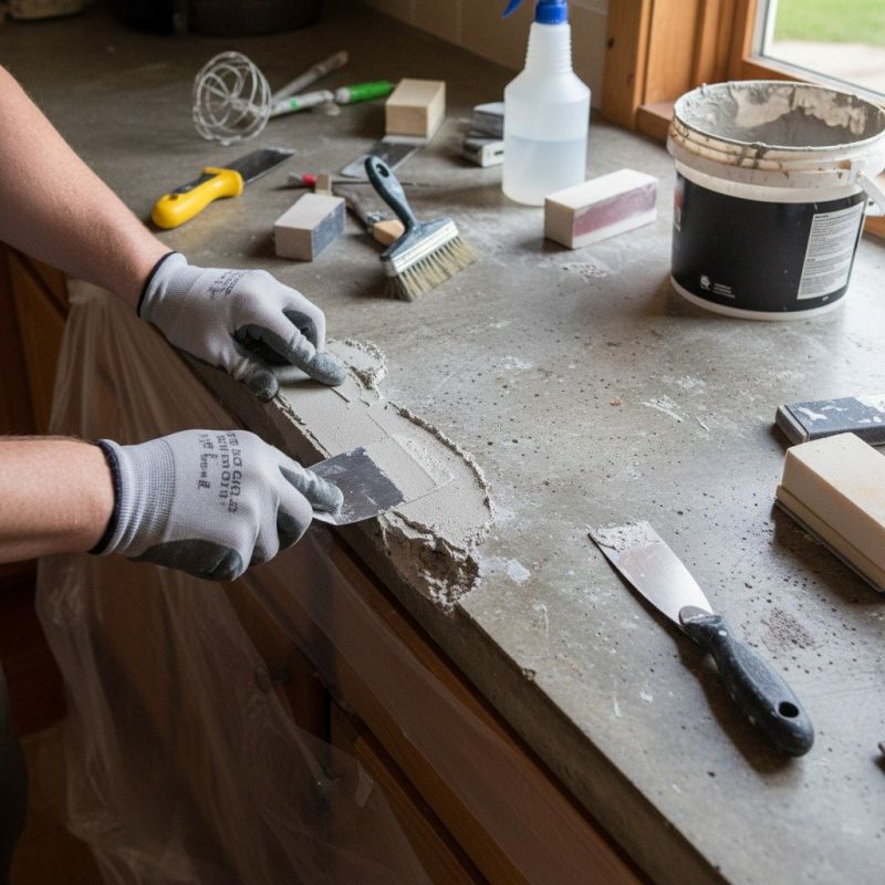 Poured Countertop Installation in Sonoma County, CA