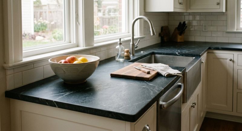 Soapstone Counter Installation in Roseville, CA