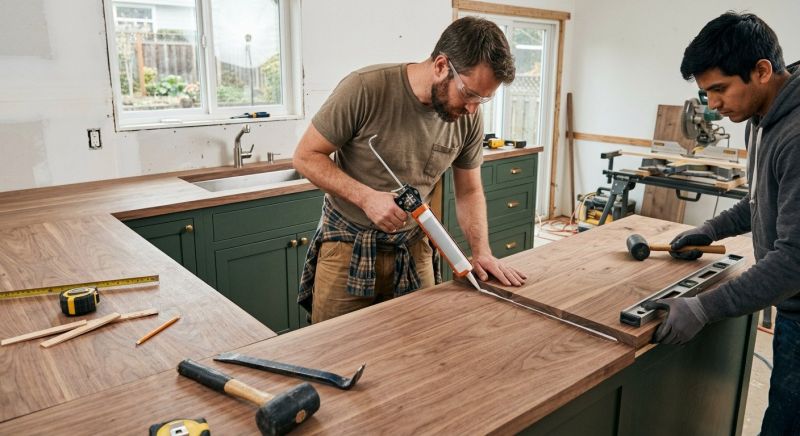 Wood Countertop Installation in Sonoma County, CA